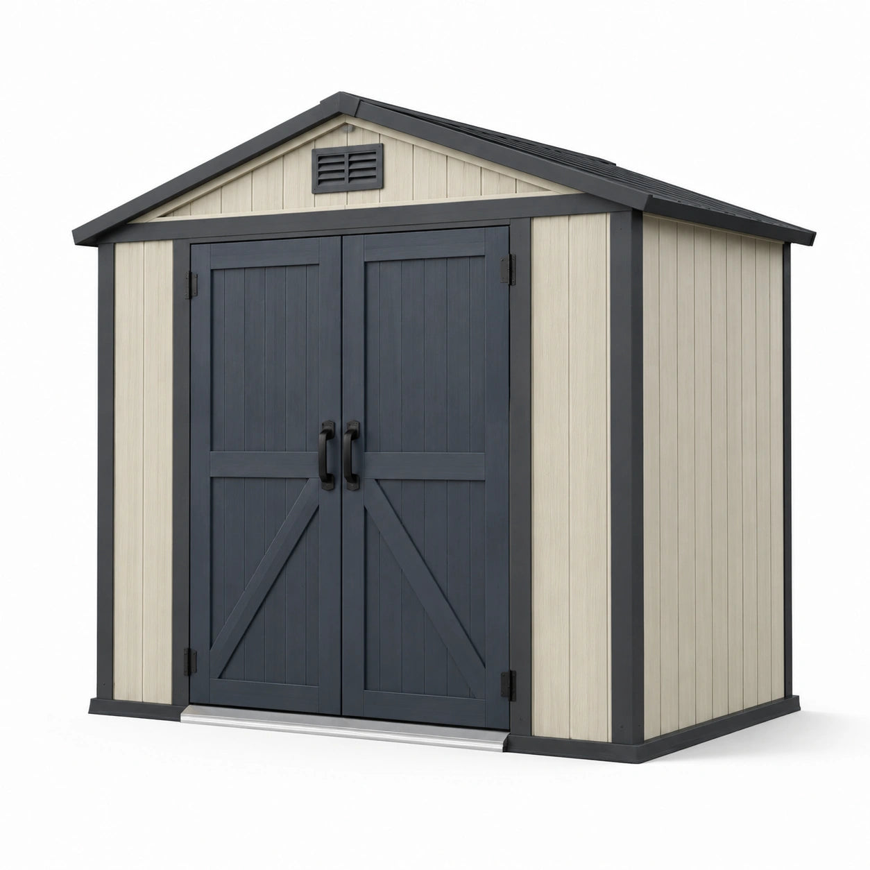 Abri de jardin en plastique avec portes doubles 200x300x250 cm