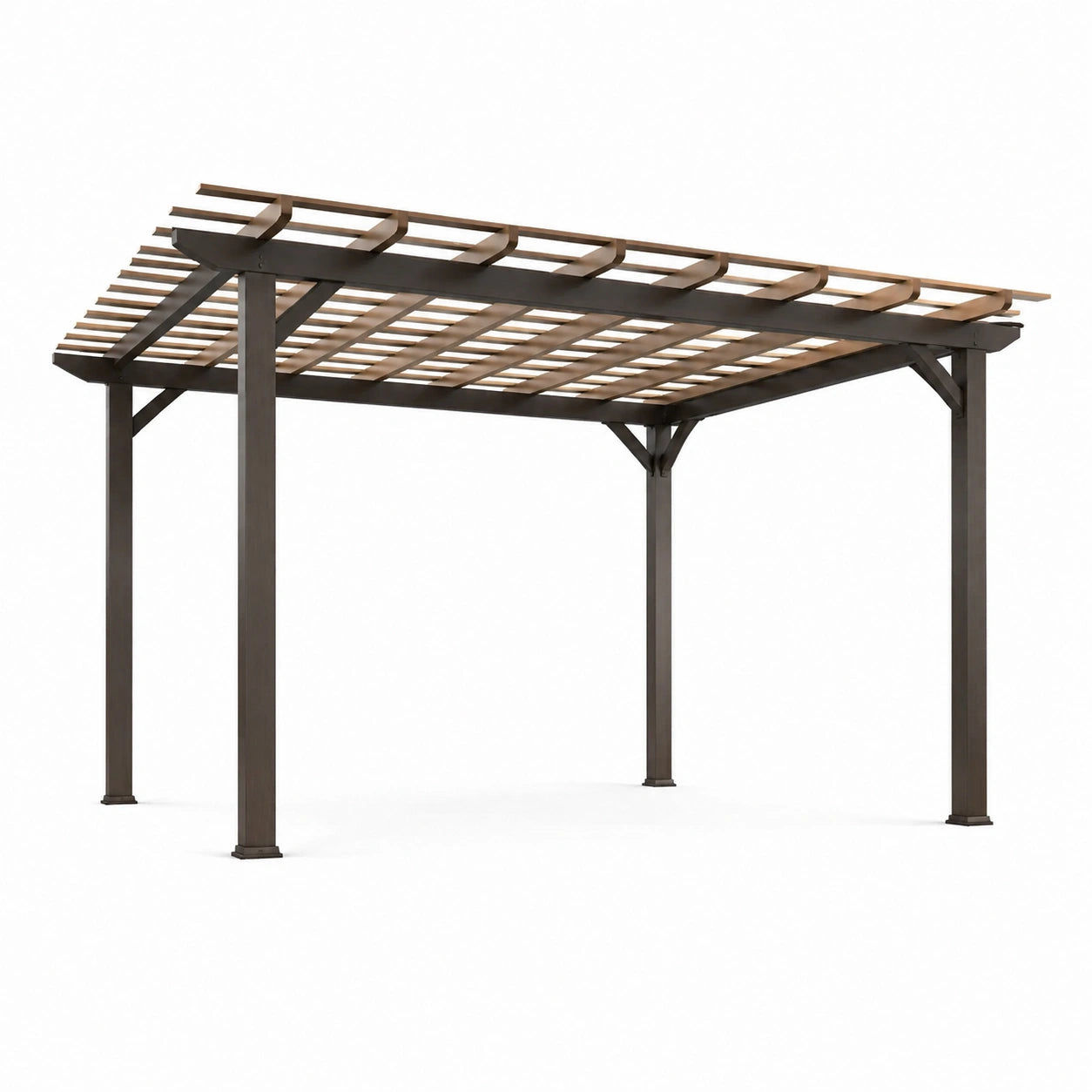 Pergola de jardin en bois et métal 300x400x250 cm