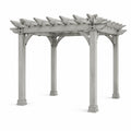 Pergola carrée en bois de sapin gris clair 300x300x250 cm