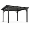 Pergola en aluminium noir avec lames ajustables 300x400 cm