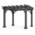 Pergola noire en aluminium 3x3m