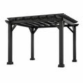 Pergola en aluminium noir 3x3 m