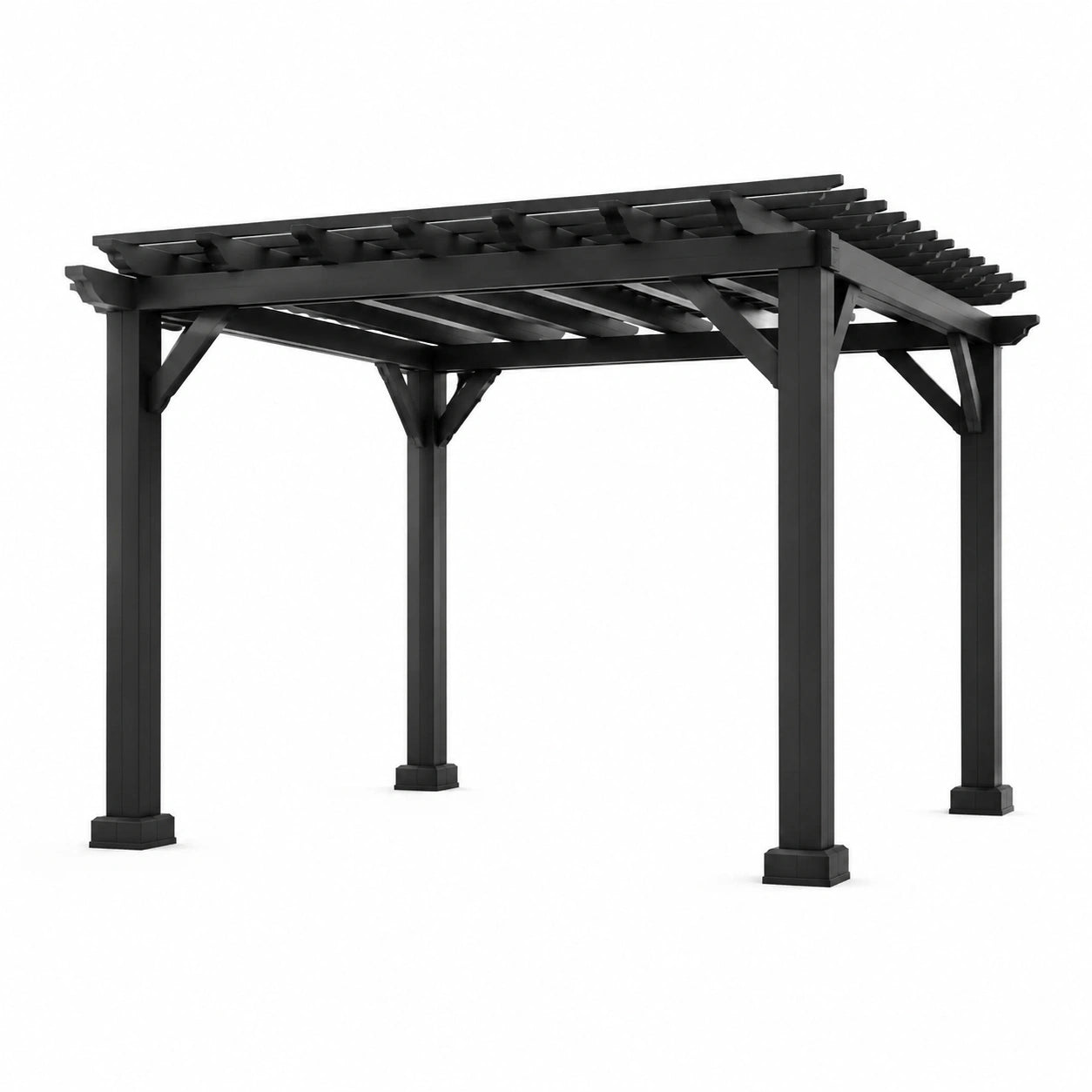 Pergola en aluminium noir 3x3 m