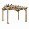 Pergola en bois de cèdre avec renforcement métallique 300x400 cm