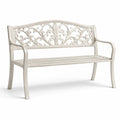 Banc de jardin en aluminium avec dossier ajouré