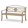 Banc jardin métal beige