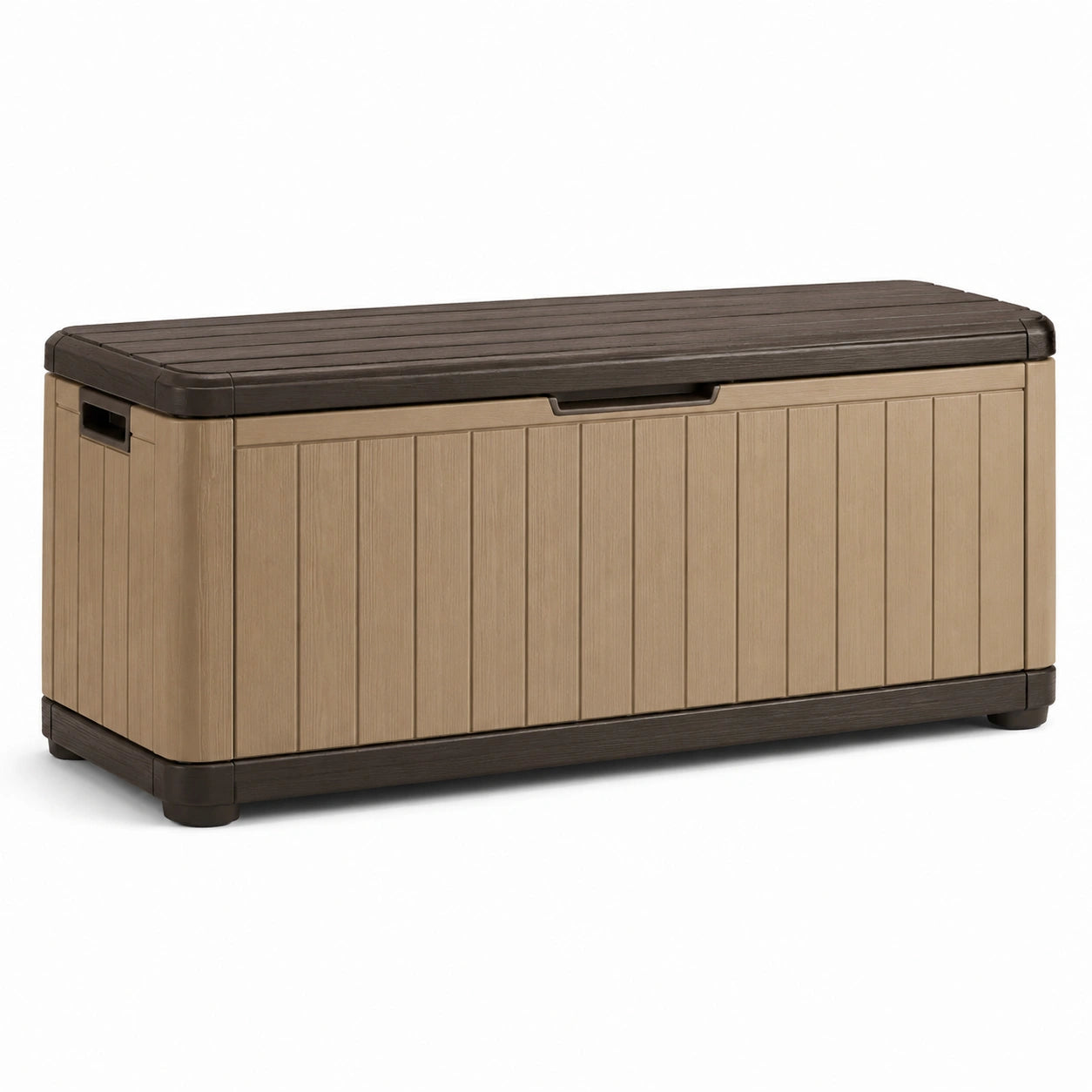 Coffre de rangement extérieur en plastique marron 280L