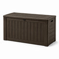 Coffre de rangement en résine marron 120L