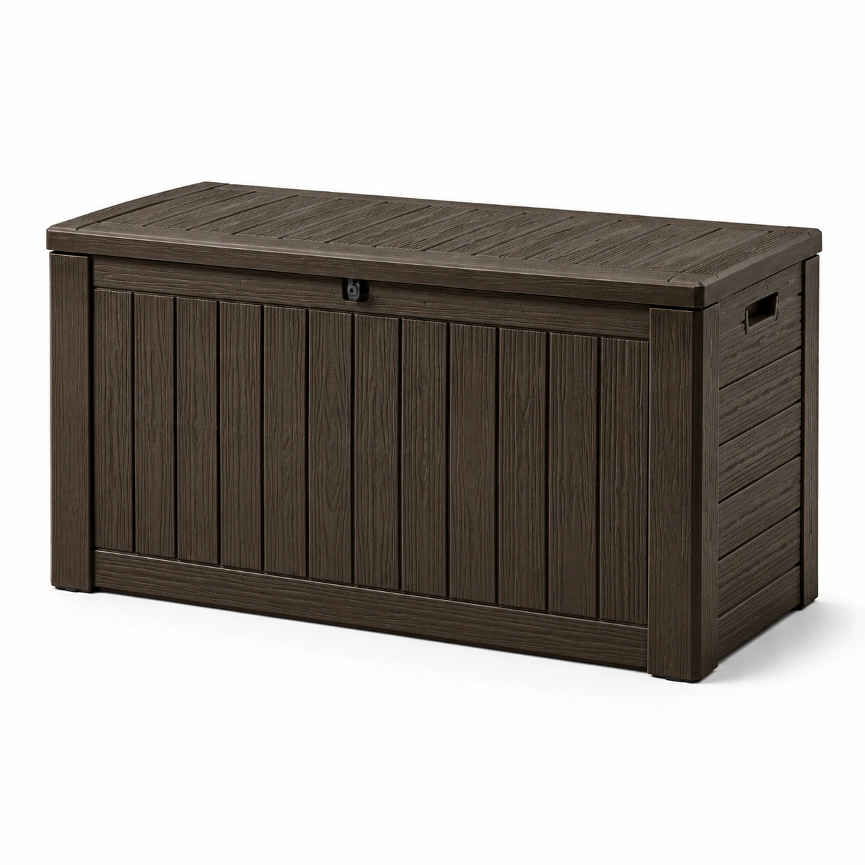 Coffre de rangement en résine marron 120L