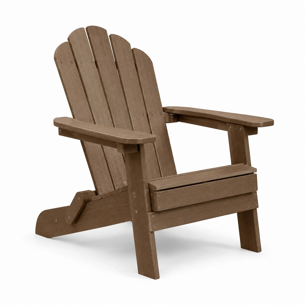 Chaise Adirondack en bois recyclé brun
